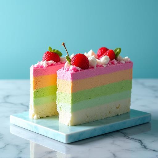 層が美しいアイスクリームケーキ